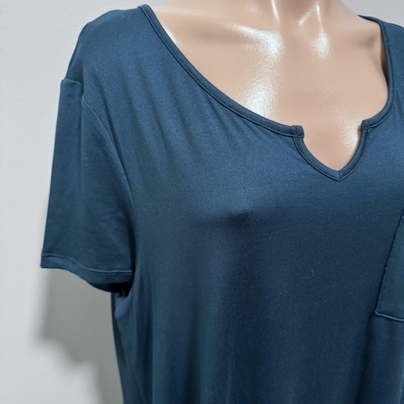 Love, Fire Navy Blue Swing Shift Shirt Dress Buttery Soft XL NEW - Picture 2 of 5